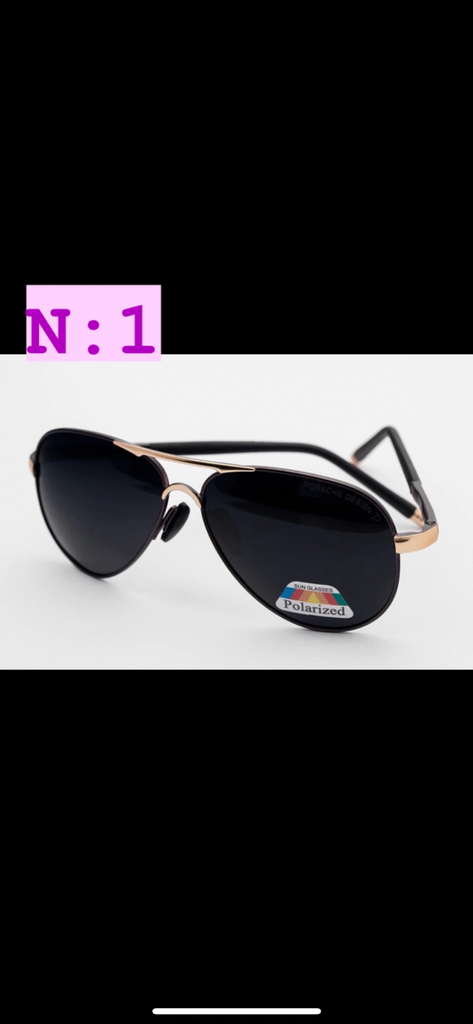 ⁦Lunettes porsch polarisé aviatour⁩ - الصورة ⁦4⁩