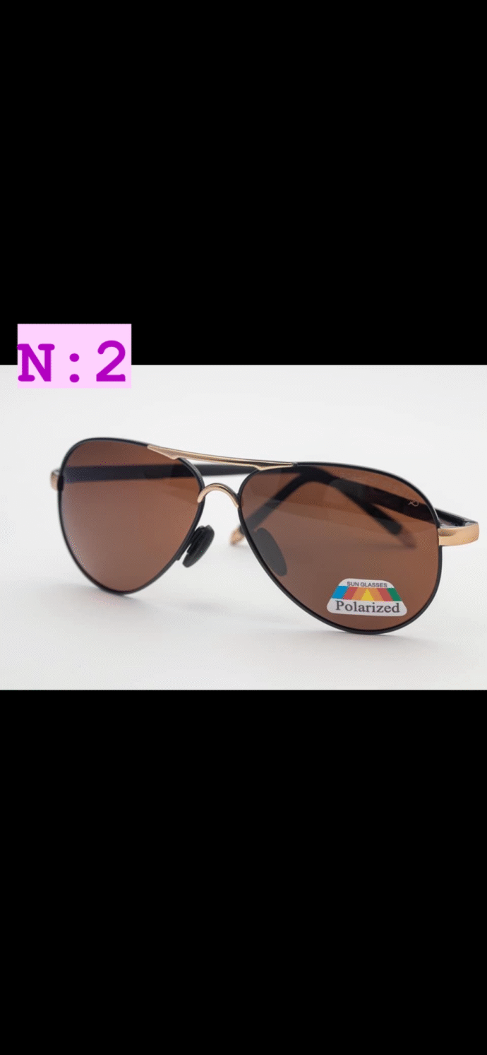 ⁦Lunettes porsch polarisé aviatour⁩ - الصورة ⁦3⁩
